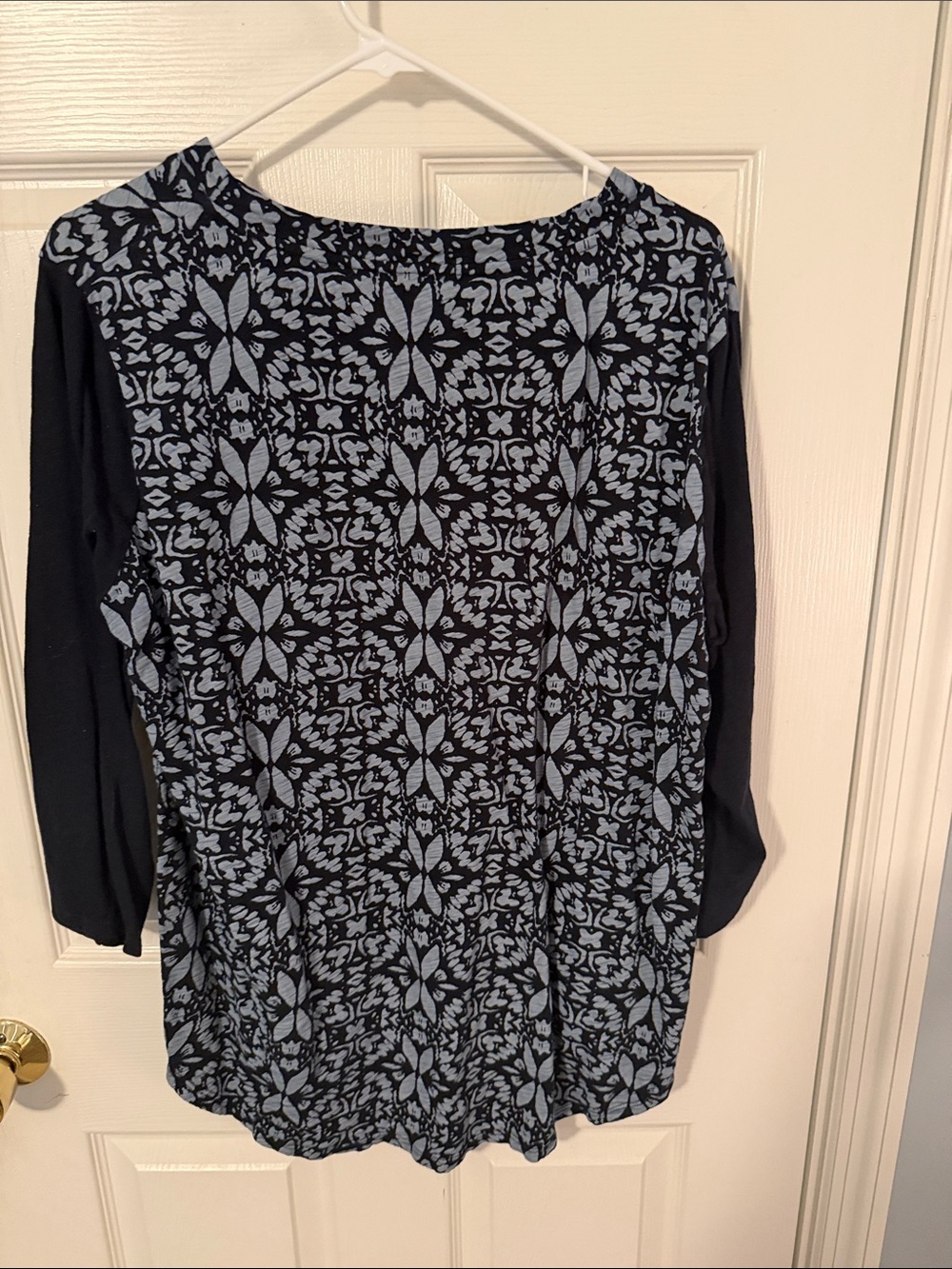 fresh produce navy Tunic with Pale Blue Floral Mosaic - Picture 3 of 4